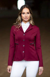 Equestrian Stockholm Competition Show Coat - Bordeaux / Large NEW