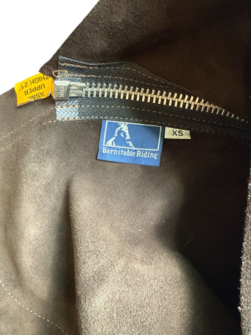 Barnstable Women's Split Leather Suede Schooling Full Chaps Brown Size XS