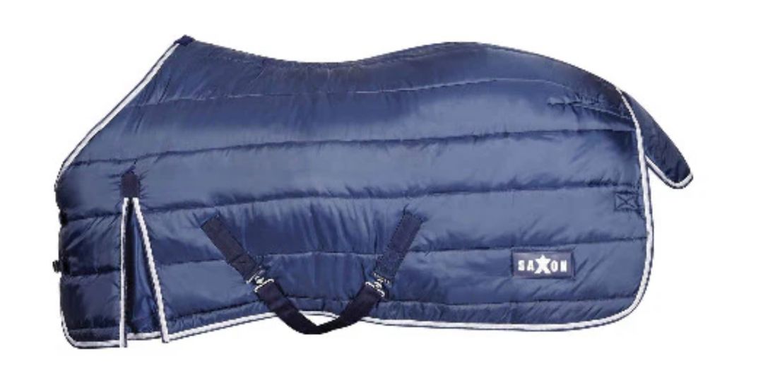 Saxon Channel Quilt Stable Standard Neck Blanket - Blue / Size 51"