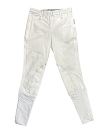 Alessandro Albanese Women's Athens Knee Patch Breeches - White See Measurements for Size