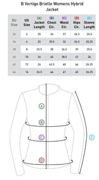 B Vertigo Brielle Women's Hybrid Riding Jacket - Dark Navy / Size EU 42 (US 12) NEW