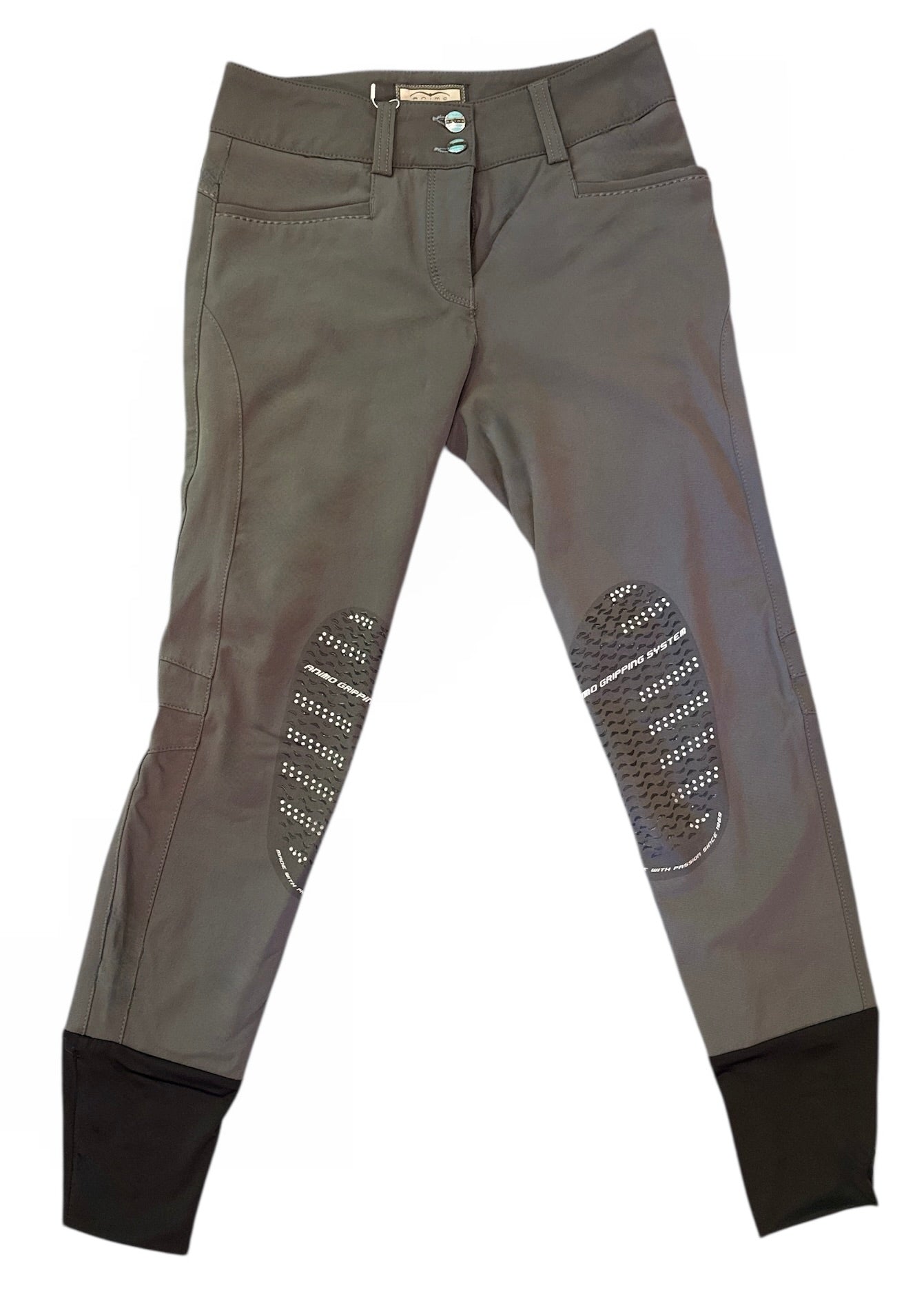 Animo Naspre Women's Knee Grip Breeches - Light Grey (Taupe) Size IT40
