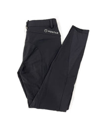 Montar Femke Yati Mid Rise Crystal Lians Full Grip Breeches, Brown Grey Size 38/US 26