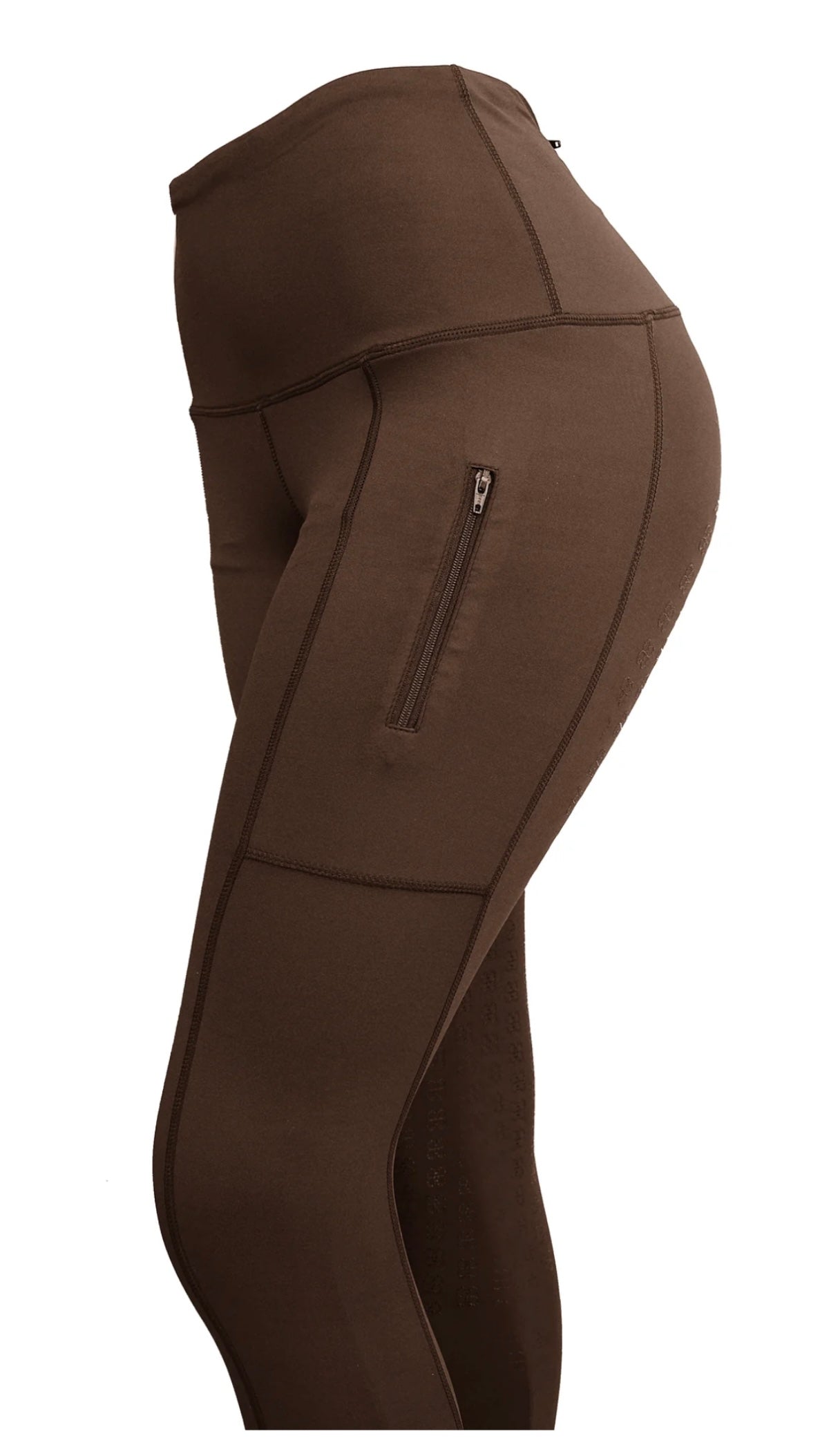 Barn and Beyond Equestrian Calypso Knee Grip Leggings - Brown / Size XXL NEW