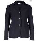 Black jacket with silver buttons on a white background