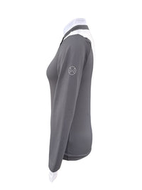 Free Ride Equestrian Devon Women's Show Shirt -  Grey / Size Medium  NEW