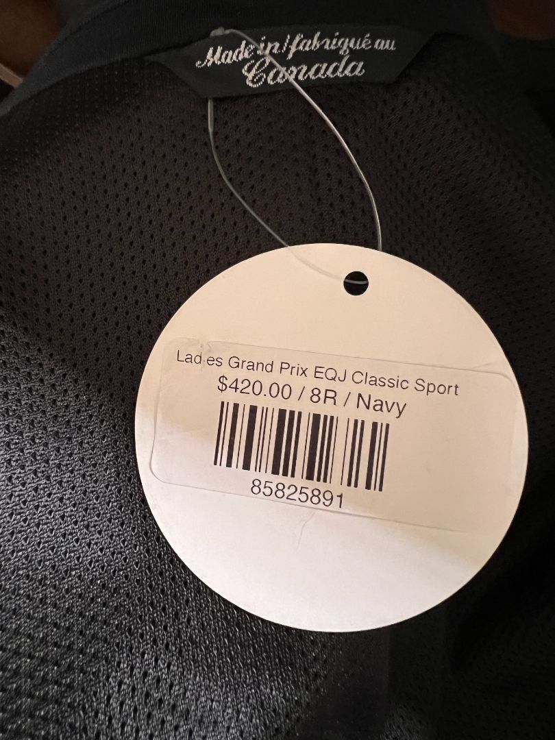 Grand Prix EQJ Classic Sport Show Coat - Navy / Size US 2 (GP Size 8R)   NEW