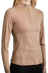 Montar MoZendaya Long Sleeve Training Shirt - Latte Tan / Size Small