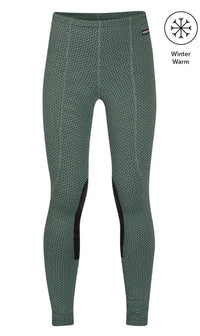 Kerrits Kids Fleece Lite Knee Patch Tight - Size Small / Fern NEW