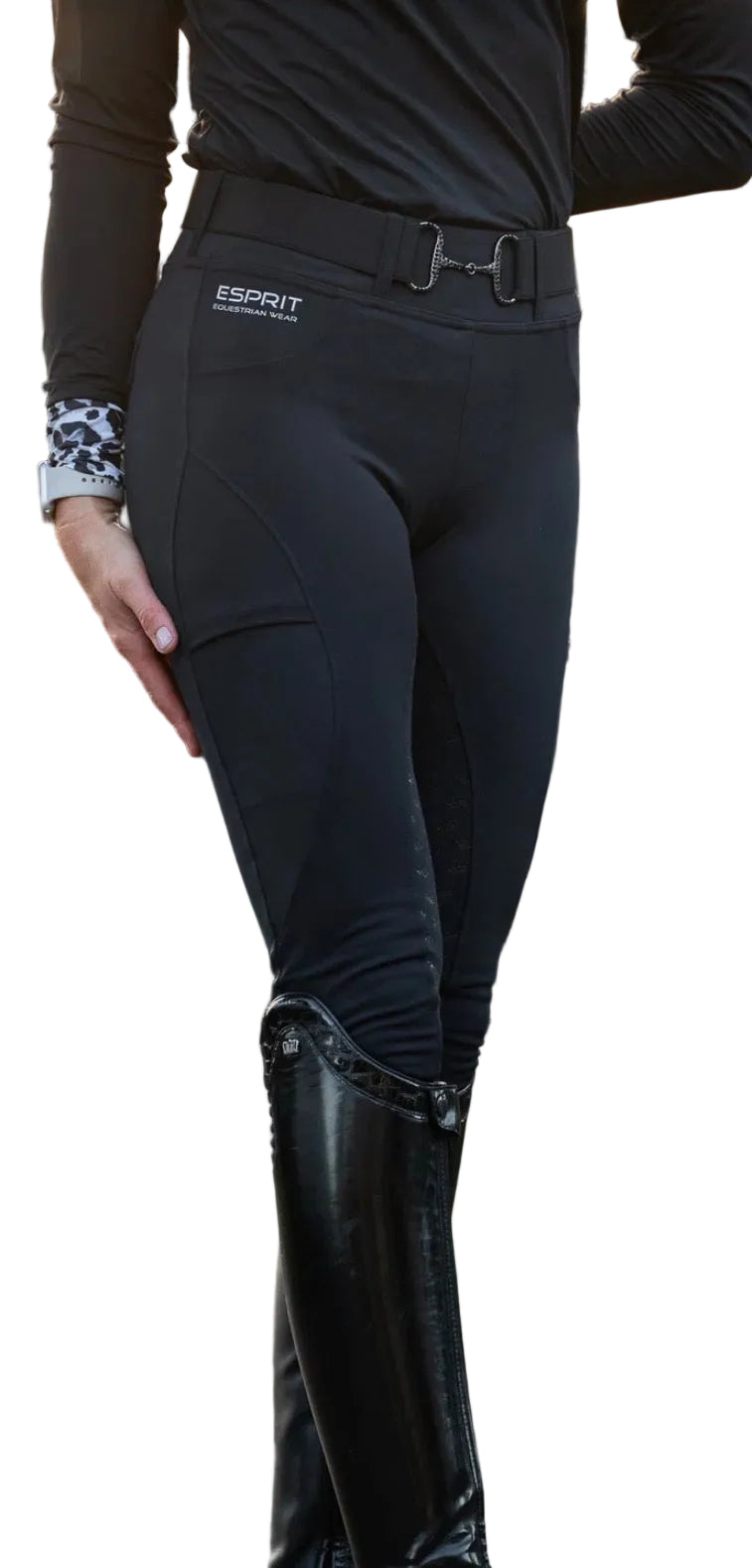 Espirit Equestrian Classic Full Seat Winter Tights - Black / Size Small   NEW