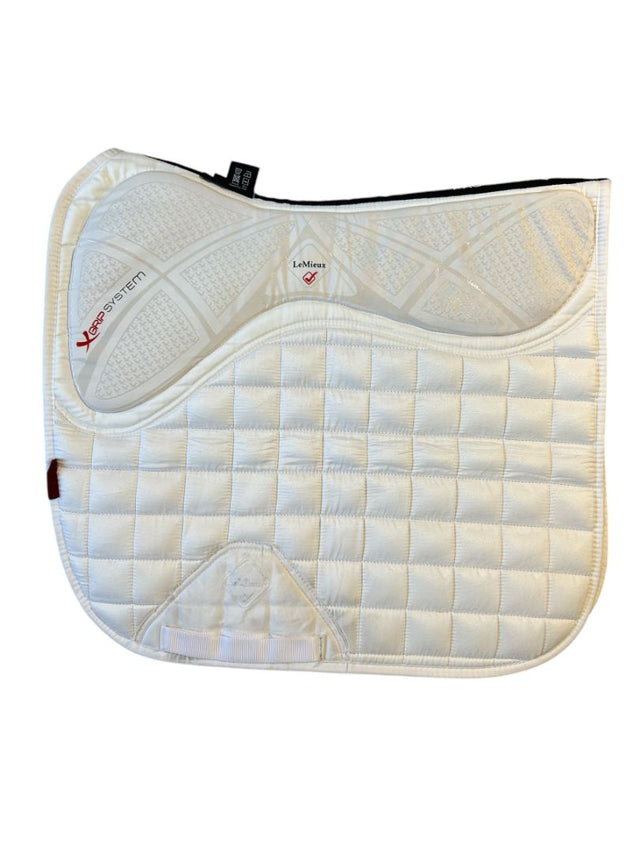 LeMieux X-Grip Twin Sided Dressage Square White Saddle Pad- Large
