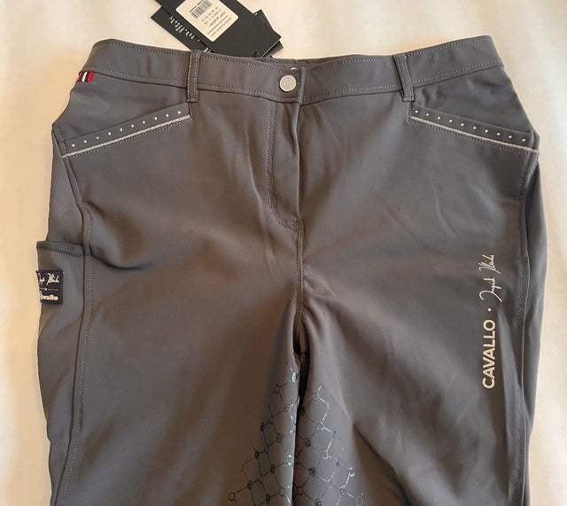 Cavallo Celeste Full Seat Breeches in Graphite - Size US 34  NEW