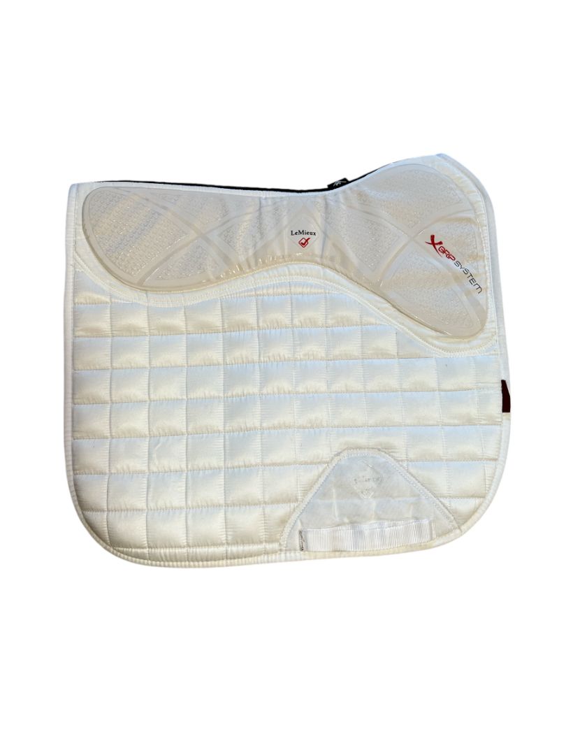 LeMieux X-Grip Twin Sided Dressage Square White Saddle Pad- Large