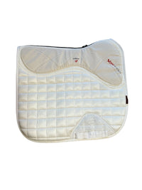 LeMieux X-Grip Twin Sided Dressage Square White Saddle Pad- Large