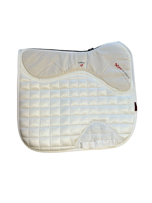 LeMieux X-Grip Twin Sided Dressage Square White Saddle Pad- Large