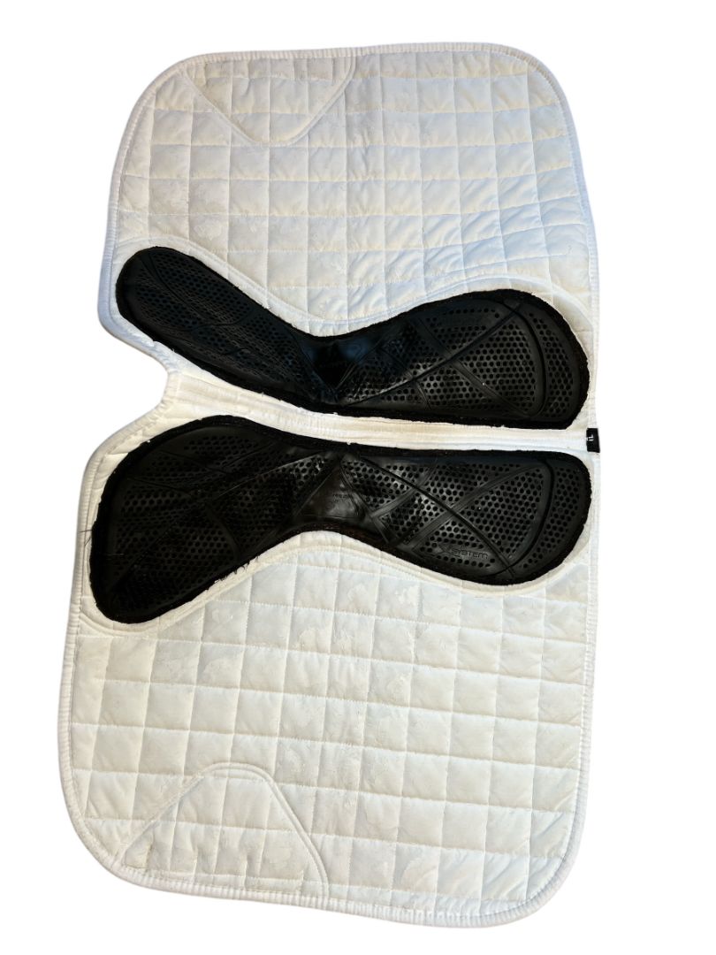 LeMieux X-Grip Twin Sided Dressage Square White Saddle Pad- Large