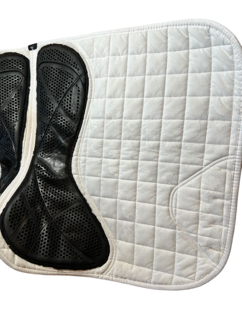 LeMieux X-Grip Twin Sided Dressage Square White Saddle Pad- Large