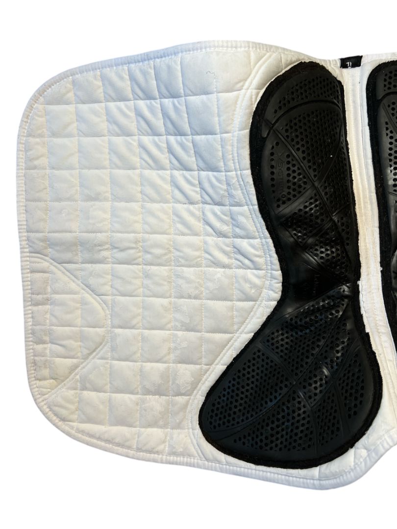 LeMieux X-Grip Twin Sided Dressage Square White Saddle Pad- Large