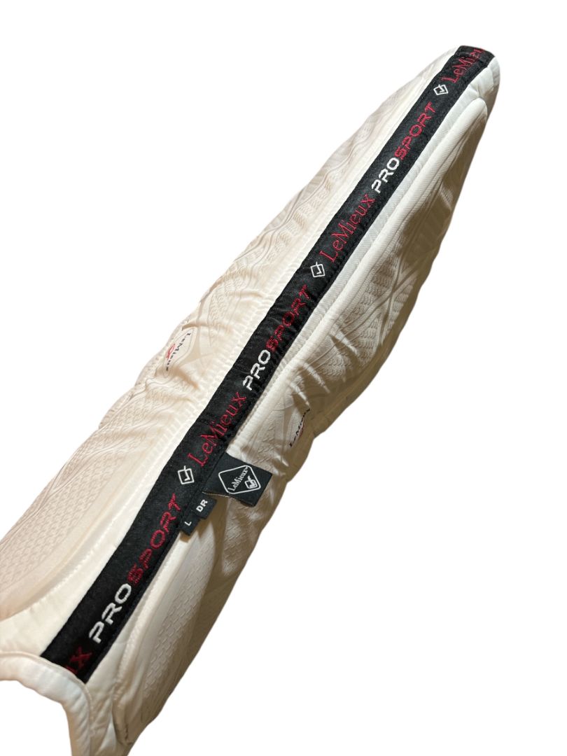 LeMieux X-Grip Twin Sided Dressage Square White Saddle Pad- Large