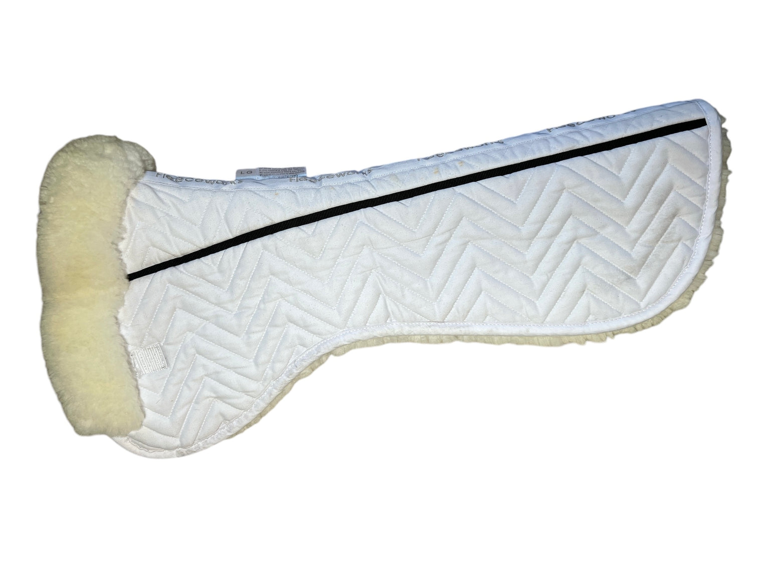 Fleeceworks FXK Dressage Plain Edge Sheepskin Half Pad - Large
