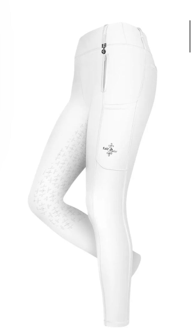 Fair Play Women's Altea Full Seat Tights - White / Size FR 36