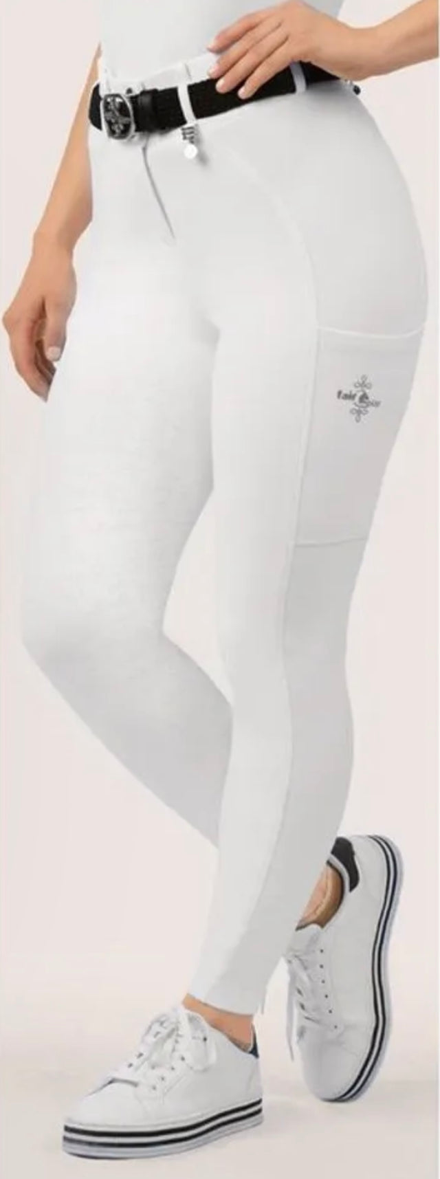 Fair Play Women's Armida Full Seat Breeches - White FR 36 / US XS New with tags