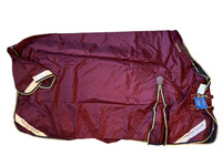 Premiere Equine Buster Zero Turnout Rug with Classic Neck Cover - Burgundy Size 152 CM / 60" NEW