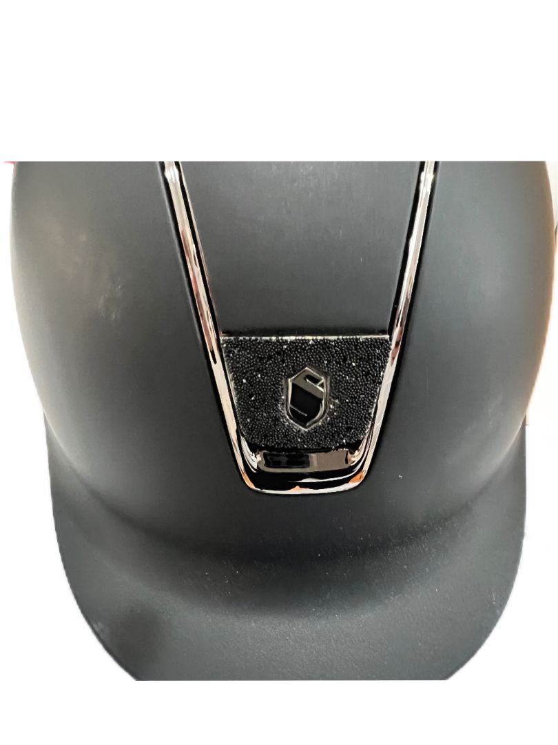 Samshield Shadowmatt Black Mat/Chrome Swarovski Embellished Helmet Size 56M (7M)