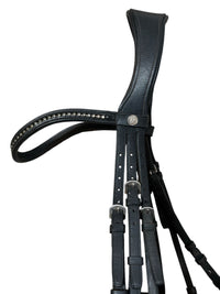 Passier Spirit Snaffle Bridle - Black Full Size With Reins (no flash strap)