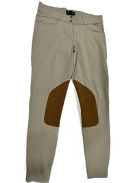 B Vertigo Women's Kimberley Knee Patch Breeches, Plaza Taupe / Tan US 28