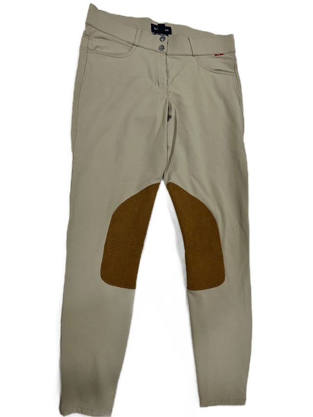 B Vertigo Women's Kimberley Knee Patch Breeches, Plaza Taupe / Tan US 28