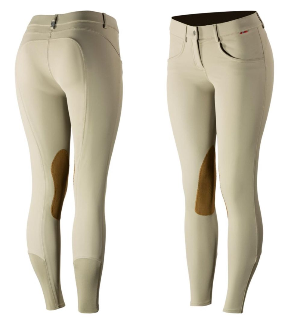B Vertigo Melissa Womens Knee Patch Breeches - Plaza Taupe / Tan Size US 30
