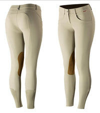 B Vertigo Melissa Womens Knee Patch Breeches - Plaza Taupe / Tan Size US 30