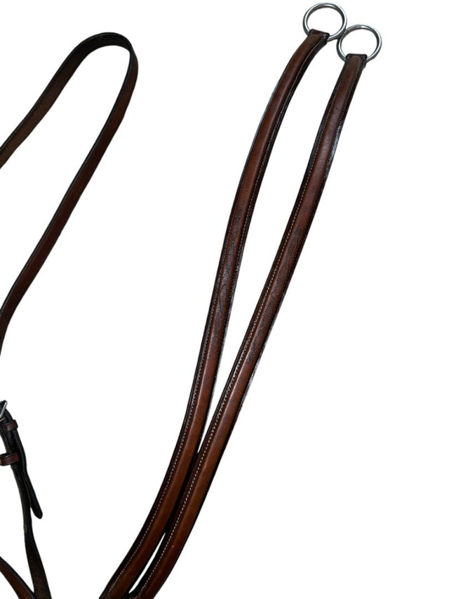 Bobby's English Tack Raised Fancy Running Martingale - Cognac - Size Full