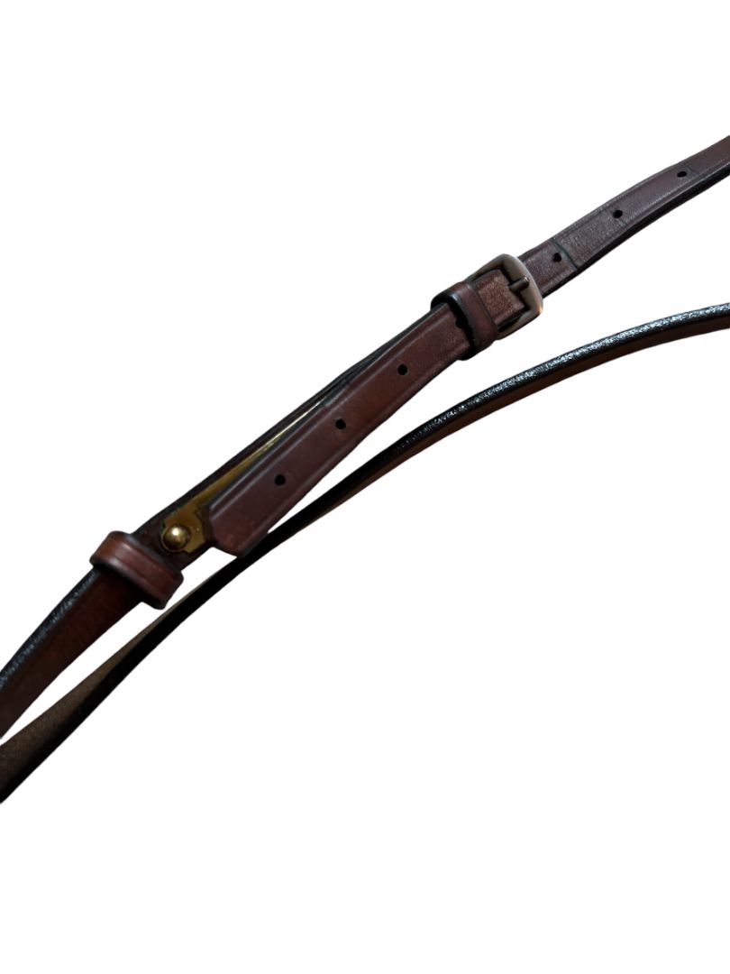 Bobby's English Tack Raised Fancy Running Martingale - Cognac - Size Full
