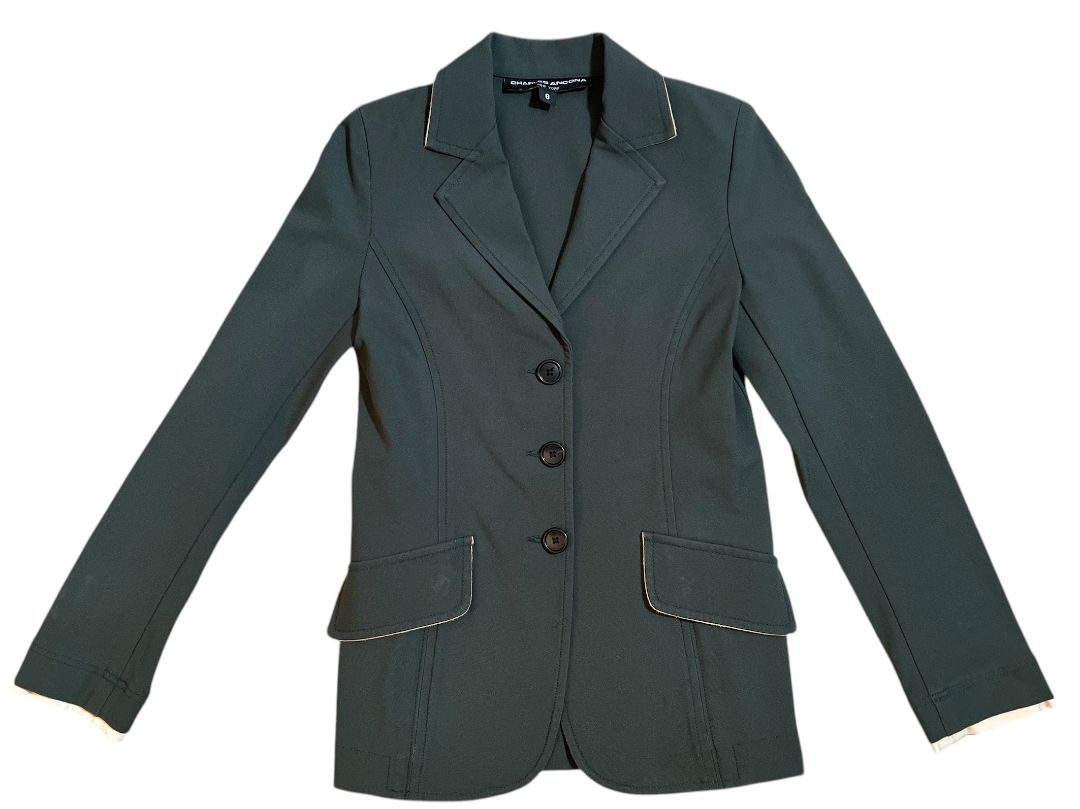 Charles Ancona Girls Classic Show Coat  - Hunter Green / Size 8