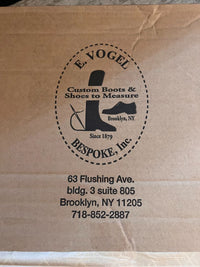 Vogel Bespoke Custom Women's Field Boots - Brown / Toile Canvas - Size 9.5 - H 18" C 13.5"