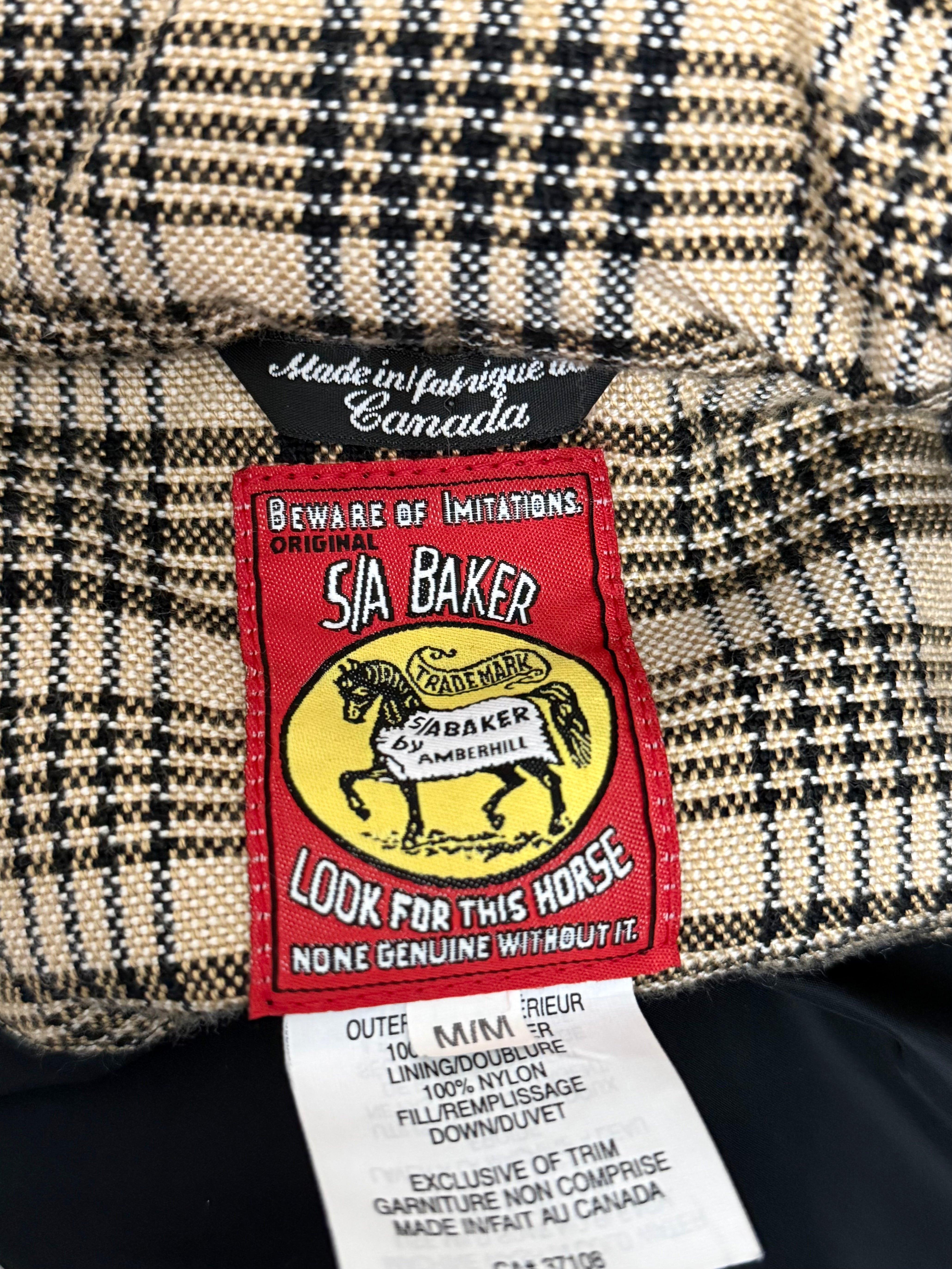 5A Baker Women's Down Quilted Puffer Coat - Black / Size Medium