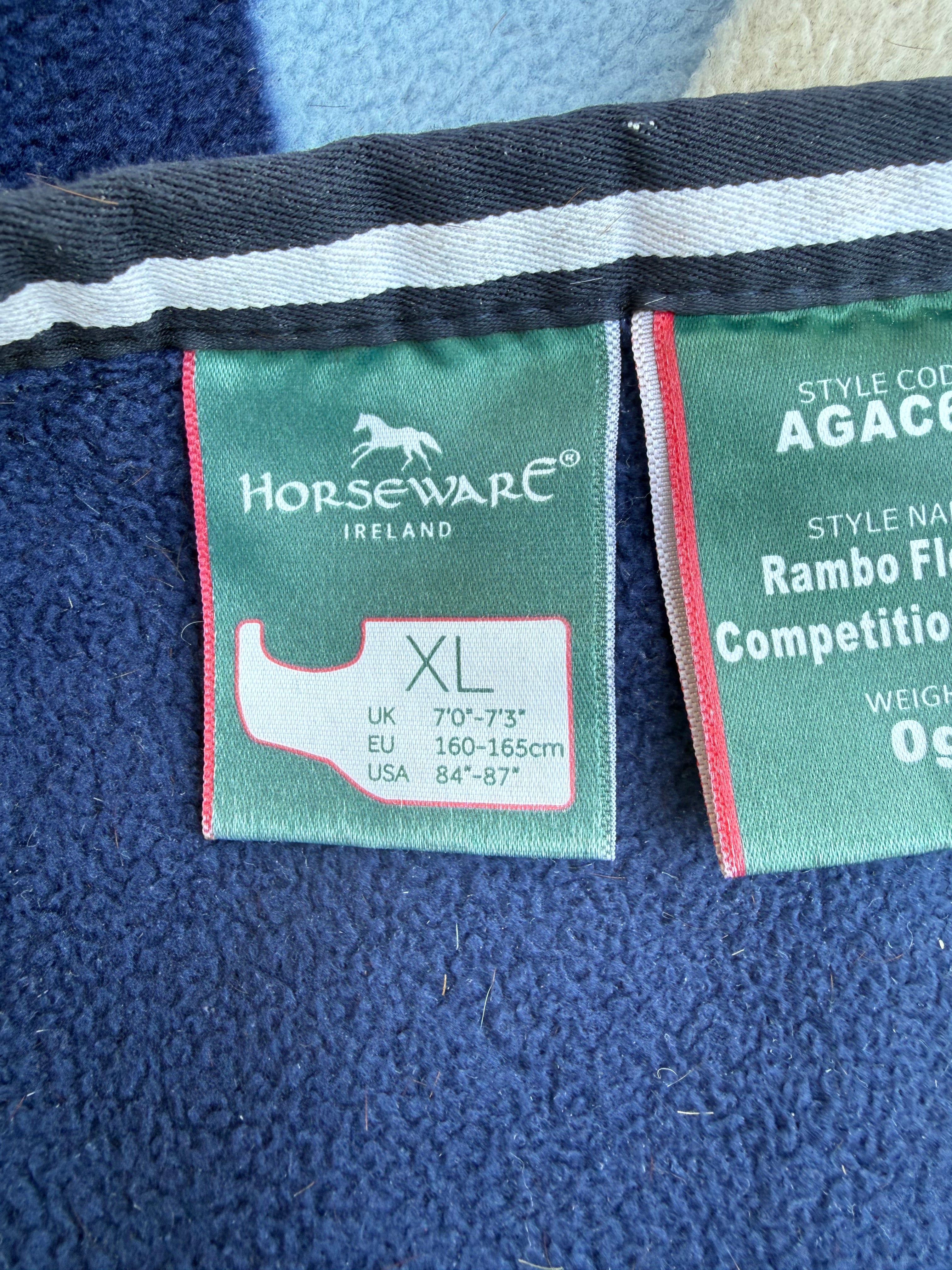 Horseware Ireland Rambo Fleece Navy Exercise / Quarter Sheet Size XL