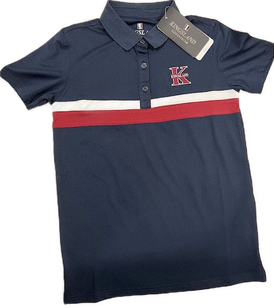Kingsland Locke Junior Tec Micro Pique Polo Navy Shirt 146/152 - US 11/12 NEW