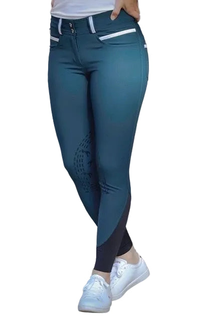 Penelope Women's Fun Breeches - Peacock Blue / Size FR 40