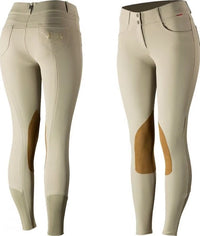 B Vertigo Women's Kimberley Knee Patch Breeches, Plaza Taupe / Tan US 28