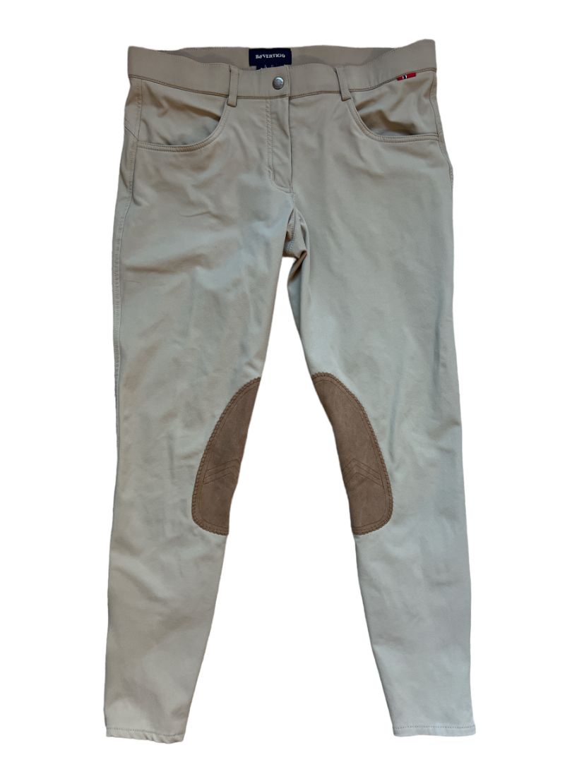 B Vertigo Melissa Womens Knee Patch Breeches - Plaza Taupe / Tan Size US 30