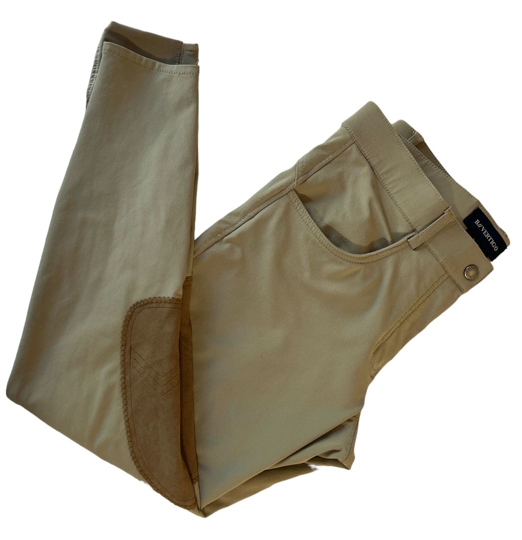 B Vertigo Melissa Womens Knee Patch Breeches - Plaza Taupe / Tan Size US 30