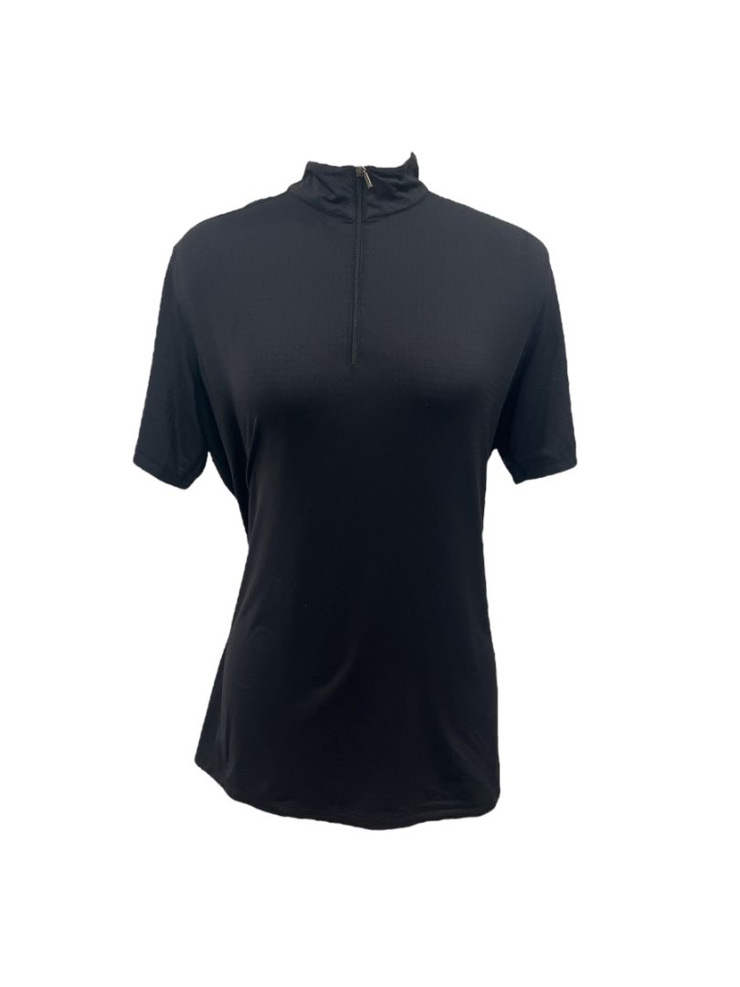 Dover Saddlery CoolBlast 100 Ladies Short Sleeve Shirt Black, XL