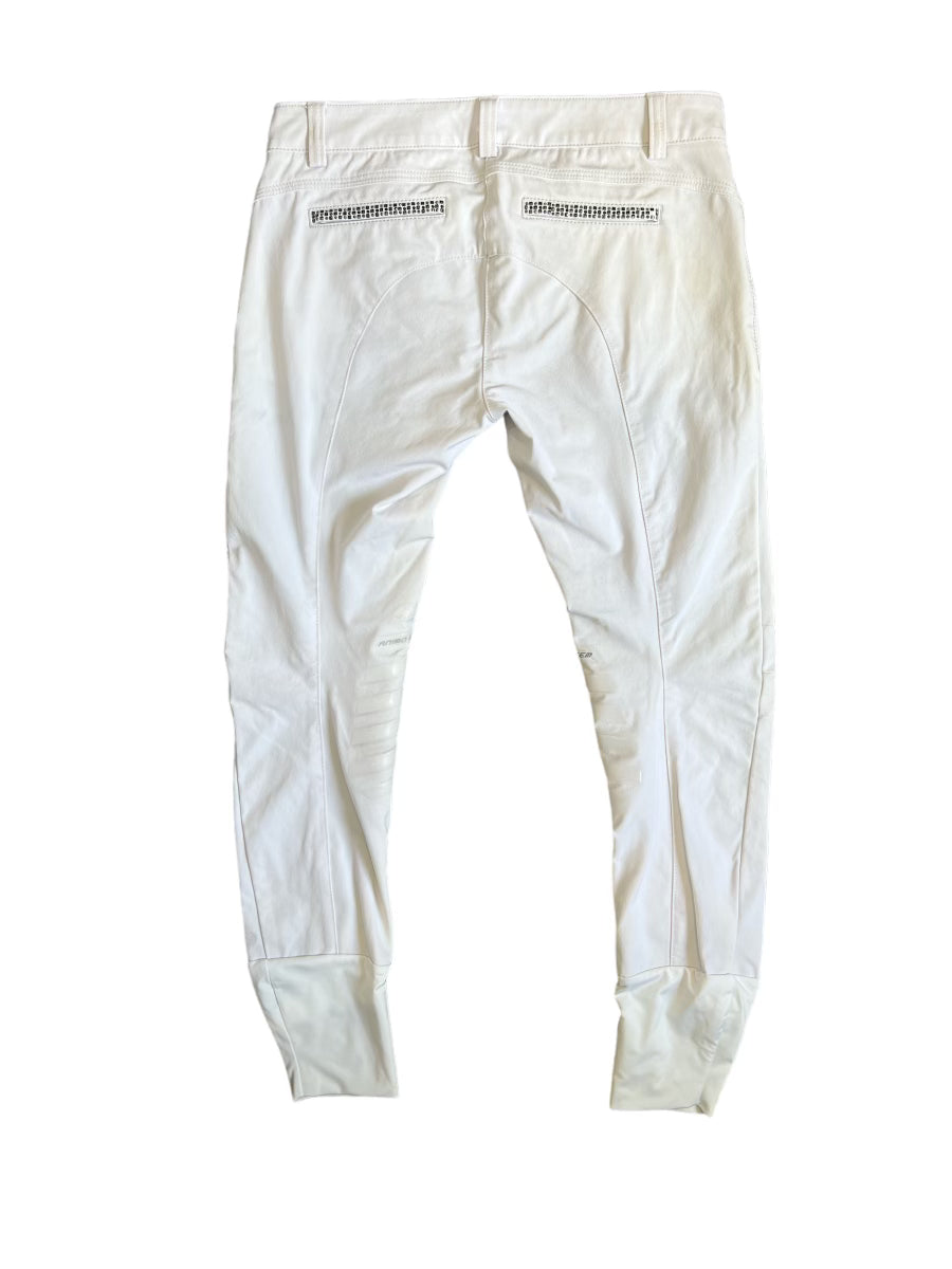 Animo Nerissa Woman's Knee Grip Breeches White  - Size US 30 (IT44)