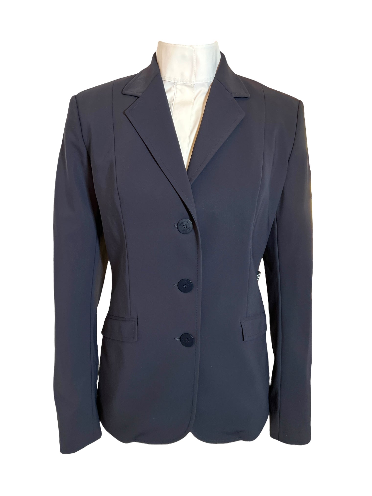 Equiline Hayley Hunter Show Coat Navy Size IT 44