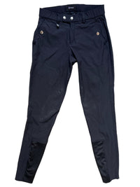 Horze Grand Prix Mens Silicone Knee Patch Breeches - Black / Size 30 US