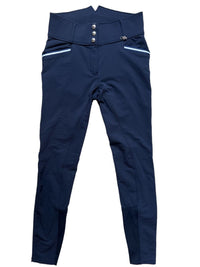 Horze Della Women's Knee Grip Breeches - Size 24 US / Navy