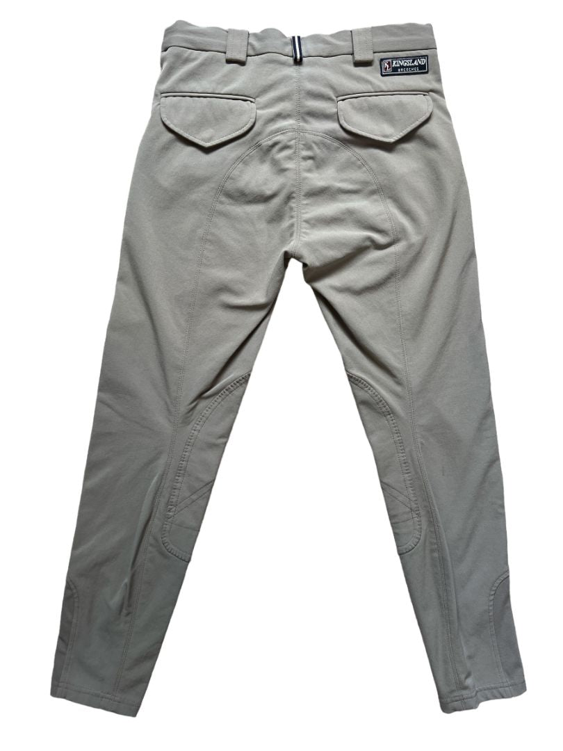 Kingsland Men's Tan Knee Patch Breeches size EU 46/US 30